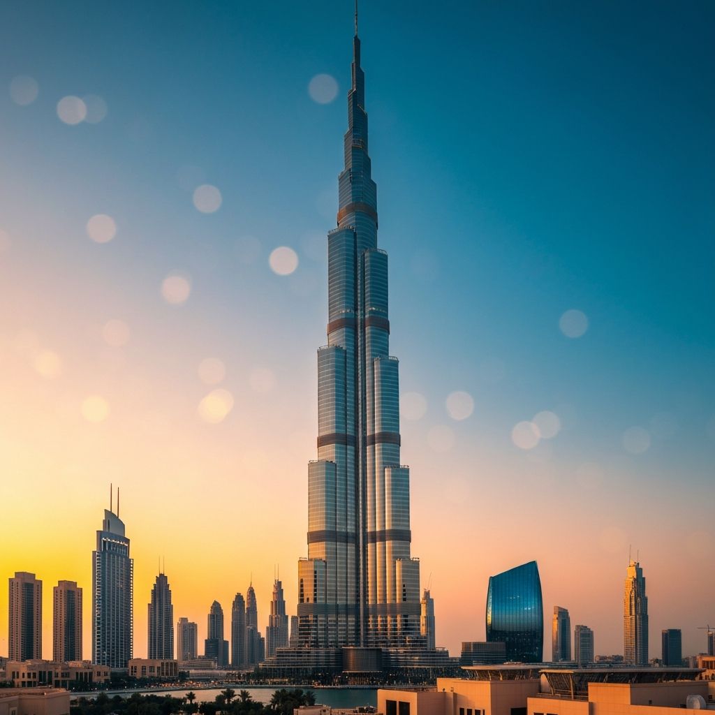 Burj Khalifa at sunset