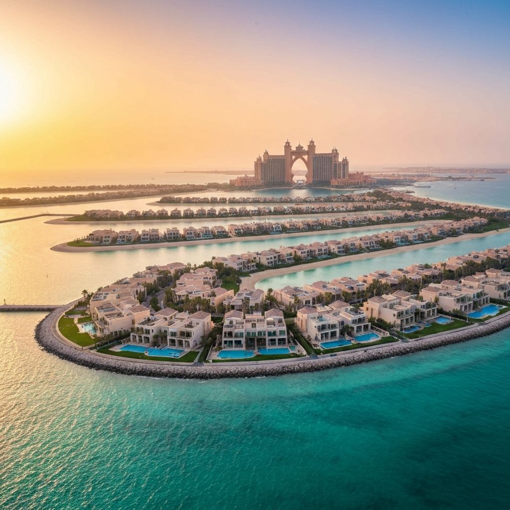 Palm Jumeirah aerial view